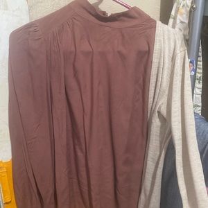 Express little pop sleeve long sleeve blouse with free h and m cardigan